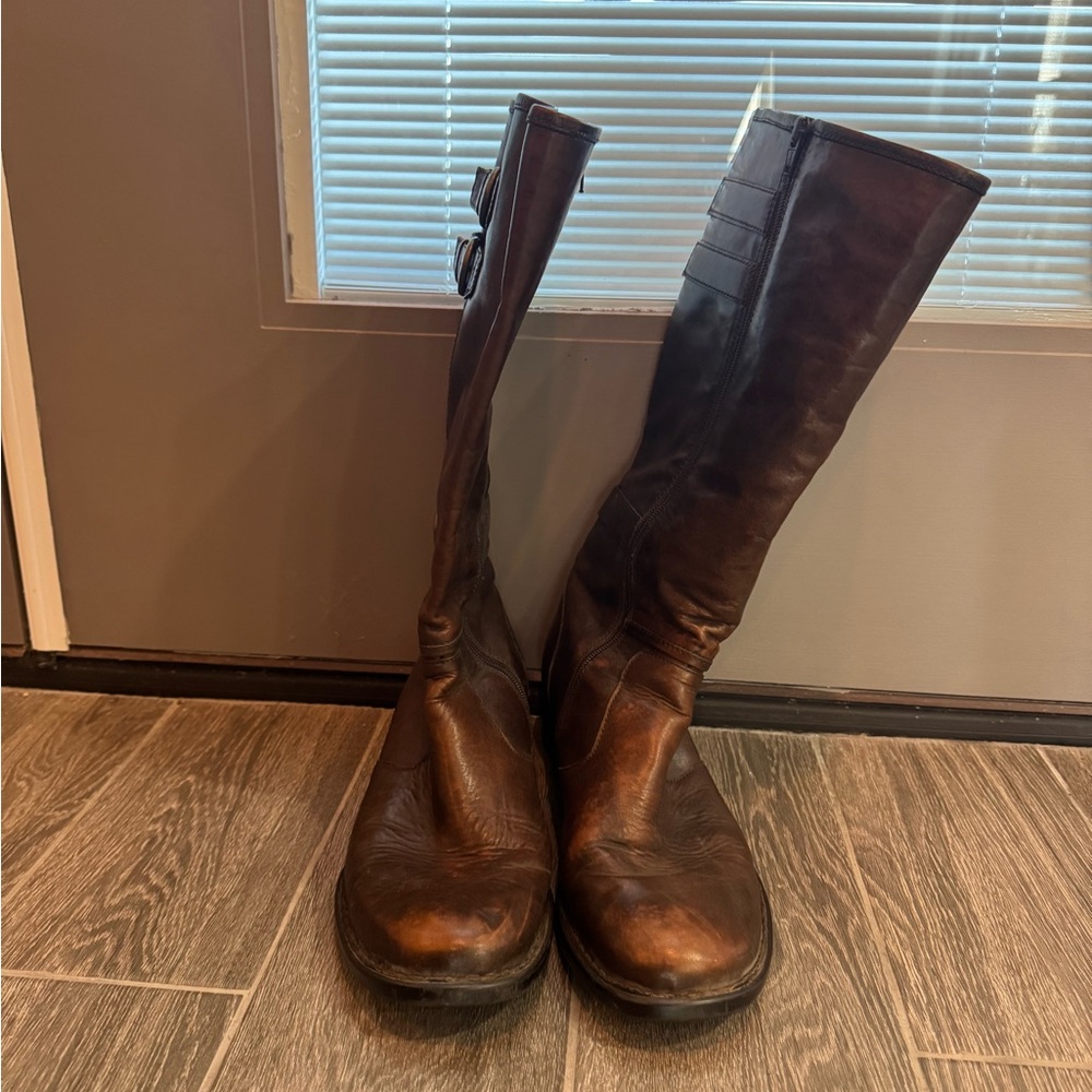 Born Brown Heeled Boots